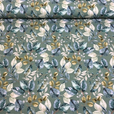 Jersey | Eukalyptus Blätter | mint petrol